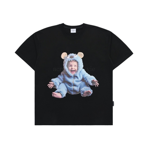 ADLV Baby Face Monster Baby Short Sleeve T-Shirt Black