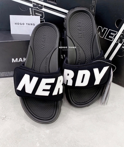 Nerdy Rich Bread Velcro Slide Black