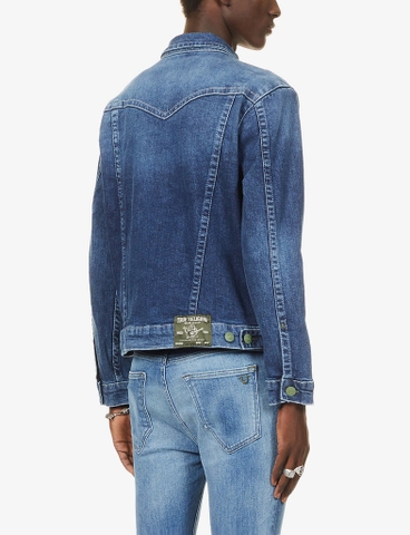 TRUE RELIGION Jimmy relaxed-fit stretch cotton-blend denim jacket
