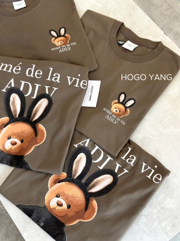 ADLV RABBIT BEAR DOLL LOGO COCOA TSHIRT