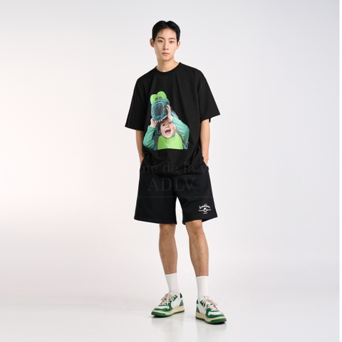 ADLV BABY FACE CROCODILE DOLL SHORT SLEEVE T-SHIRT BLACK