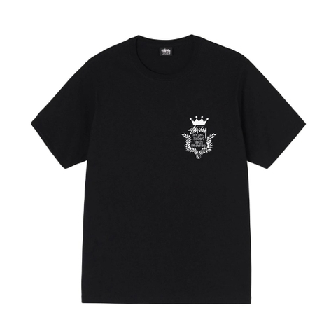 STUSSY CROWN WREATH TEE BLACK