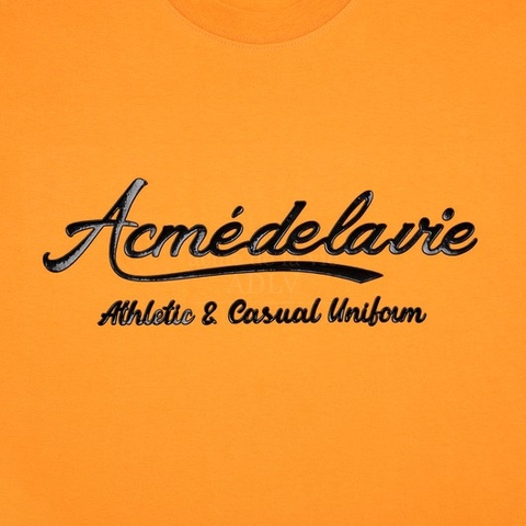 ADLV GEL PRINTING LOGO SHORT SLEEVE T-SHIRT ORANGE