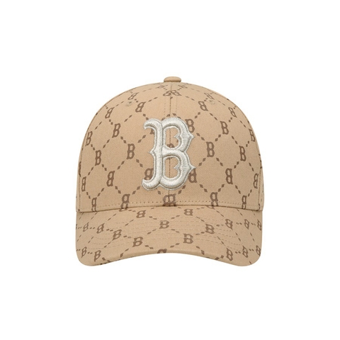 MLB Monogram Diamond Curve Boston Red Sox Beige 32CPFH111-43B