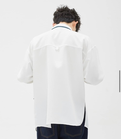 ROMANTIC CROWN END LINE POINT SHIRT_WHITE