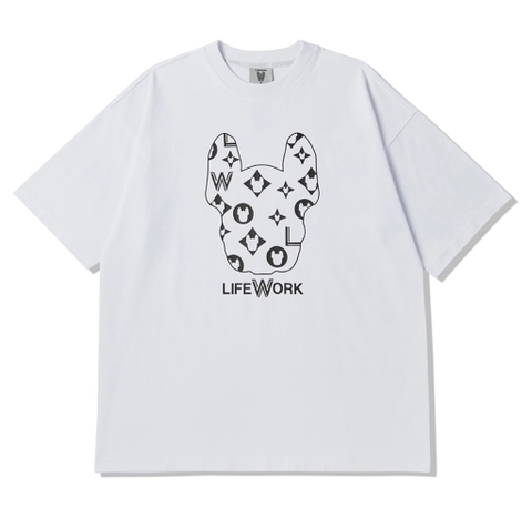 LIFE WORK MONOGRAM T-SHIRT WHITE LW232TS121