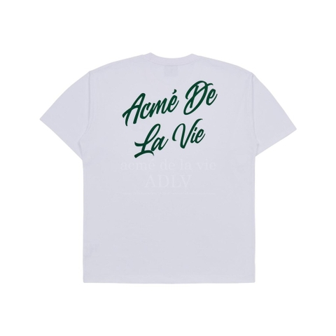ADLV SCRIPT LOGO PRINTING SHORT SLEEVE T-SHIRT WHITE