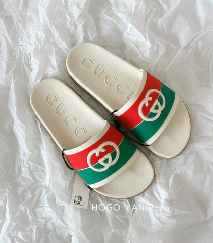 Gucci Slide 'Interlocking G - White Red Green'