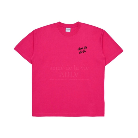 ADLV SCRIPT LOGO PRINTING SHORT SLEEVE T-SHIRT PINK