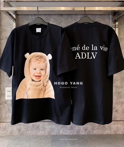 ADLV BABY FACE BEAR DOLL SHORT SLEEVE T-SHIRT BLACK