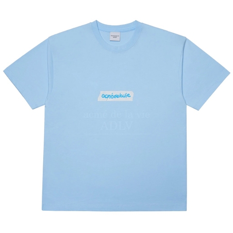 ADLV TEDDY BEAR DOLL COLLAGE SHORT SLEEVET-SHIRT SKY BLUE