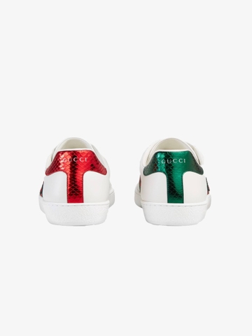 Gucci Ace Embroidered Sneaker White Leather With Bee