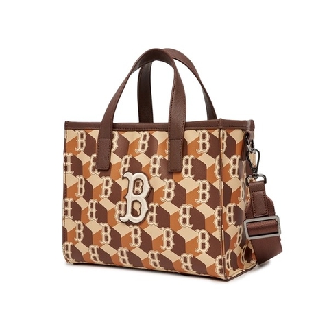 MLB Cube Monogram Small Tote Bag Boston Red Sox 3AORS022N-43BRD