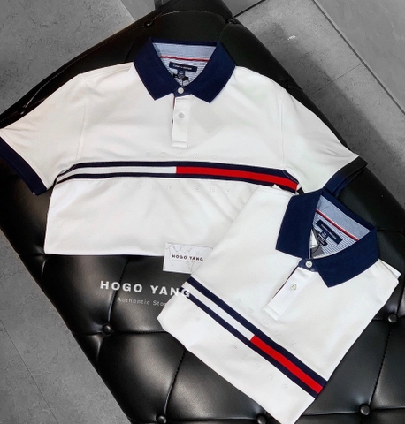 TOMMY HILFIGER SLIM FIT FLAG POLO