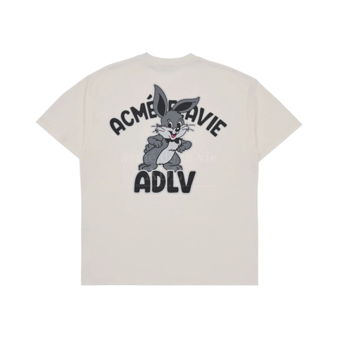 ADLV CARTOON RABBIT SHORT SLEEVE T-SHIRT WHITE