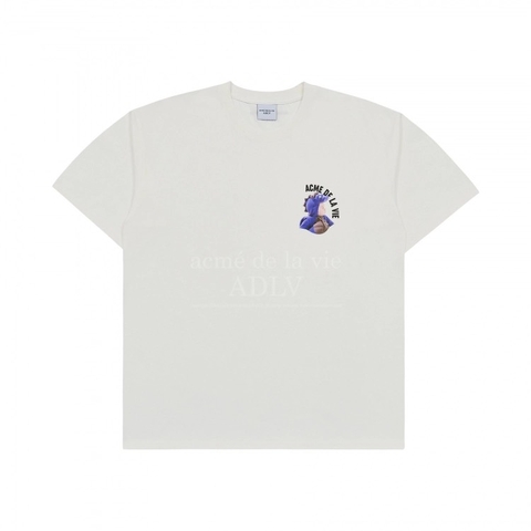 ADLV MINI BABY FACE PURPLE DINOSAUR T-SHIRT WHITE