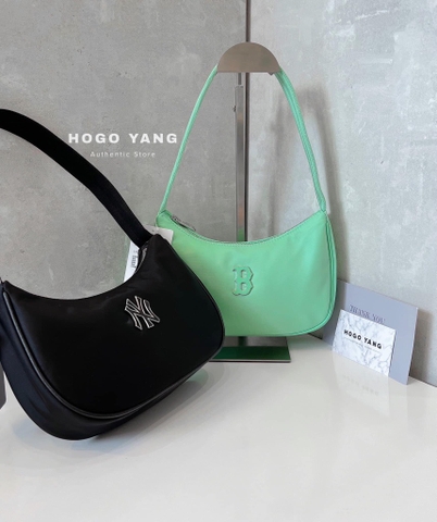 MLB Nylon Hobo Bag New York Yankees Black 3ABQS032N 50BKS