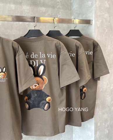 ADLV RABBIT BEAR DOLL LOGO COCOA TSHIRT