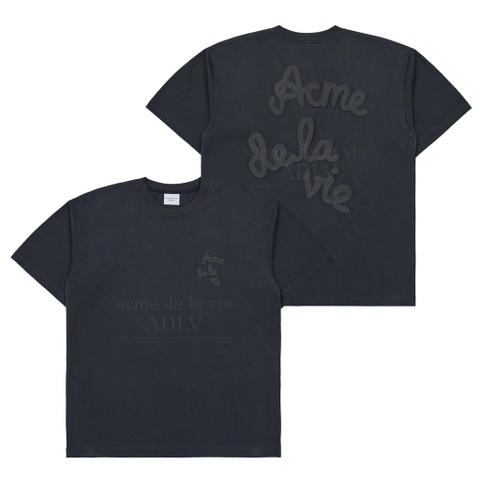 ADLV EMBOSSING SCRIPT LOGO SHORT SLEEVE T-SHIRT CHARCOAL