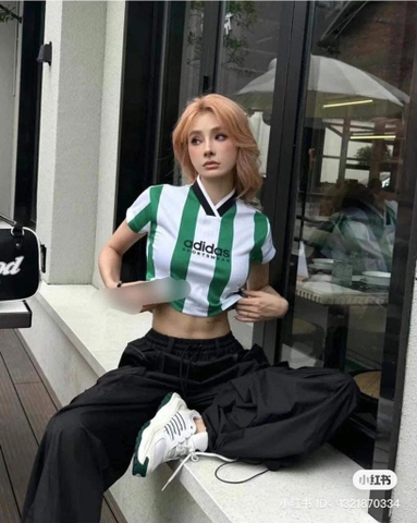 Adidas Tiro Colorblock Crop White/Green