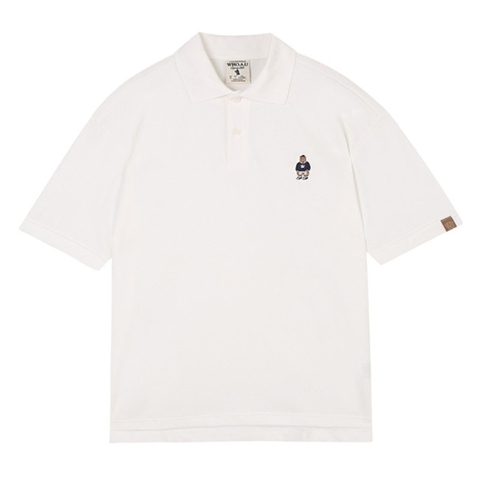 WHOAU STEVE BEAR POLO-SHIRT White