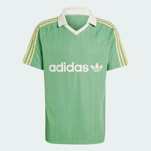 Polo Adidas PINSTRIPE JERSEY ' Preloved Green ' [ IR9381 ]
