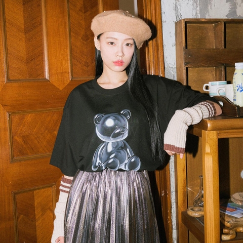ADLV METAL BEAR SHORT SLEEVE T-SHIRT BLACK