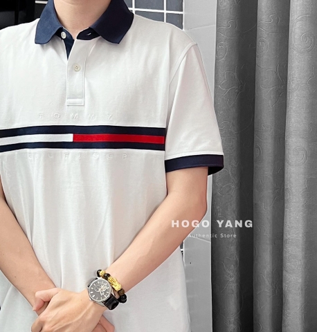 TOMMY HILFIGER SLIM FIT FLAG POLO