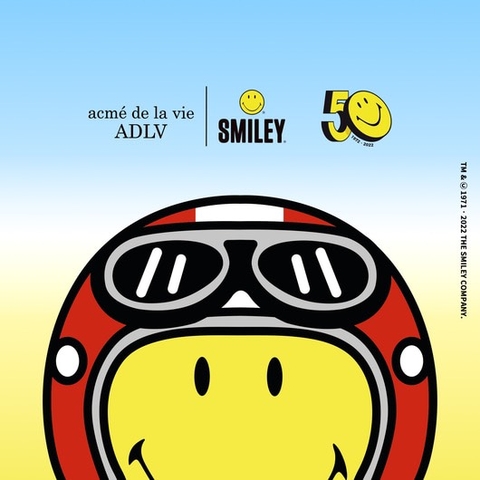 ADLV X Smiley® BIKER SMILEY FRONT ARTWORK KNIT BLACK