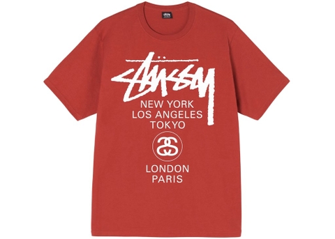 Stussy World Tour T-Shirt Brick