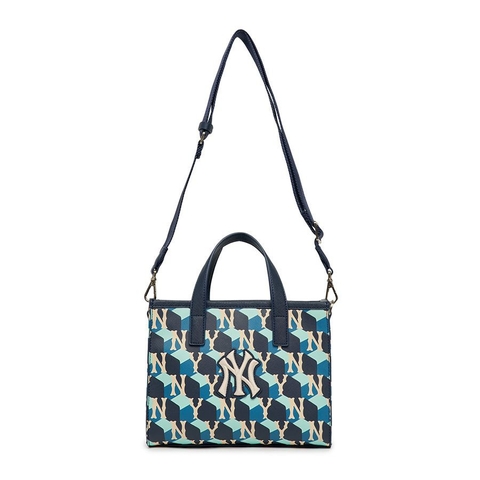 MLB Cube Monogram Small Tote Bag New York Yankees 3AORS022N-50NYD