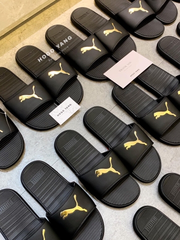 PUMA COOL CAT SPORT SLIDE BLACK/ GOLD