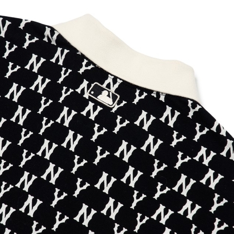 MLB POLO MEN'S BASIC MONOGRAM ALL-OVER COLLAR T-SHIRT NEW YORK YANKEES