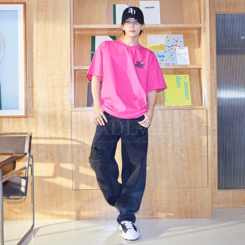 ADLV BIG LOGO 2 PRINTING SHORT SLEEVE T-SHIRT PINK