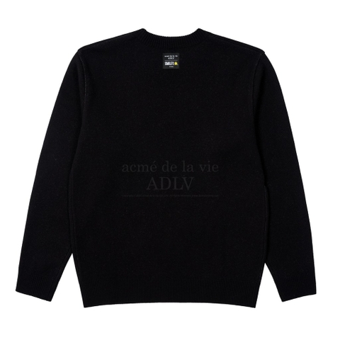 ADLV X Smiley® BIKER SMILEY FRONT ARTWORK KNIT BLACK