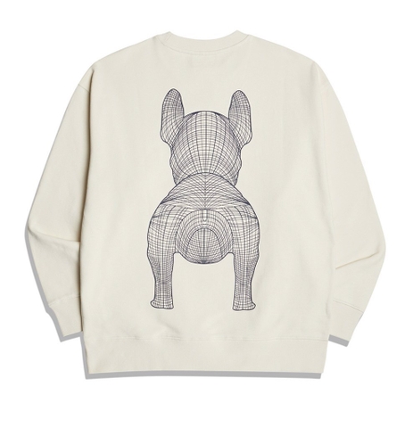 Life Work Sweater Radok Big Logo Short Sleeve SweatShirt vory