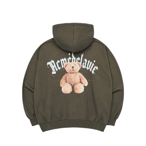 ADLV GOLD CHAIN BEAR DOLL HOODIE ZIP UP COCOA