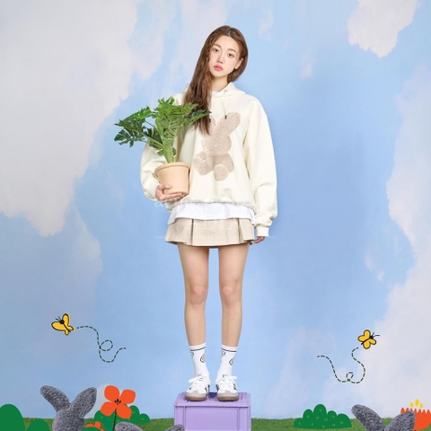 ADLV CREAM FUZZY RABBIT HOODIE CREAM