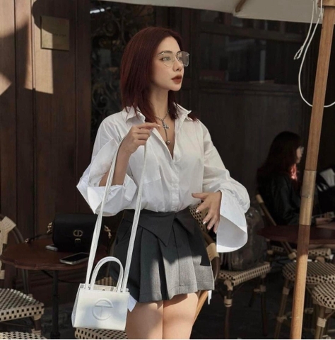 Telfar Small White Shopping Bag Size S