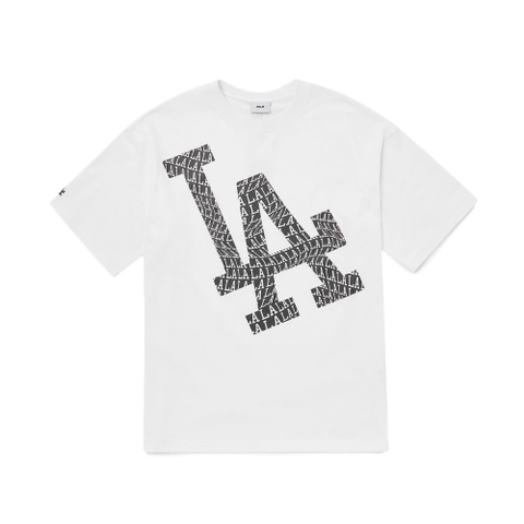 MLB Illusion Mega Overfit T-Shirt LA Dodgers White