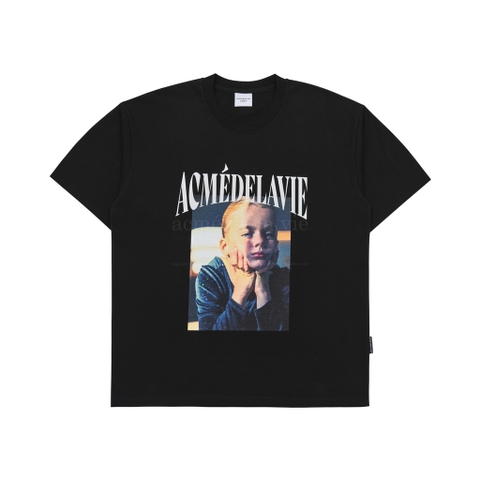 ADLV DTP WINDOW SEAT BABY FACE SHORT SLEEVE T-SHIRT BLACK