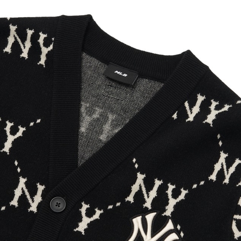 MLB CARDIGAN DIAMOND MONOGRAM FRONT PANEL PATTERN CARDIGAN NEW YORK YANKEES