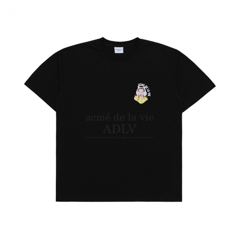 ADLV MINI BABY FACE CAT EARPLUG T-SHIRT BLACK