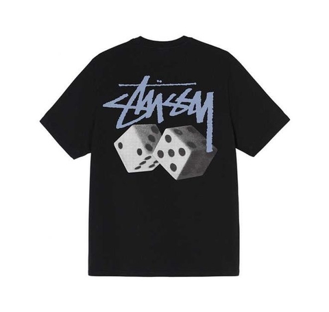 STUSSY ROLL THE DICE PIGMENT DYED TEE BLACK