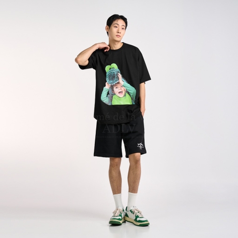 ADLV BABY FACE CROCODILE DOLL SHORT SLEEVE T-SHIRT BLACK