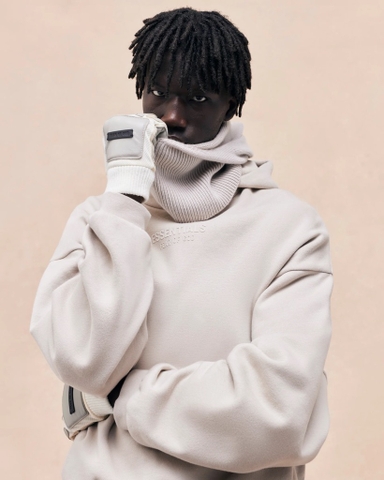 Fear Of God Essentials Hoodie Silver Cloud