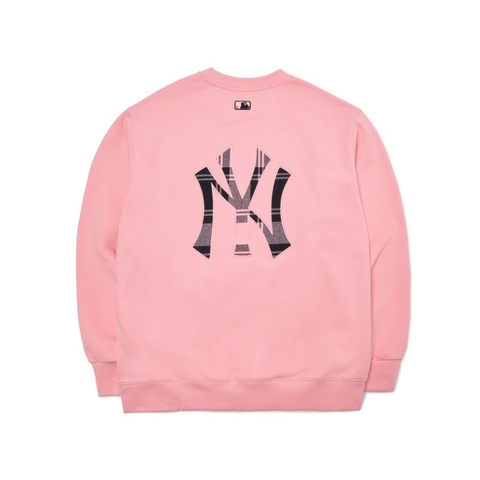 MLB SWEATER CHECK BAG BIG LOGO OVERFIT SWEATSHIRT NEW YORK YANKEES