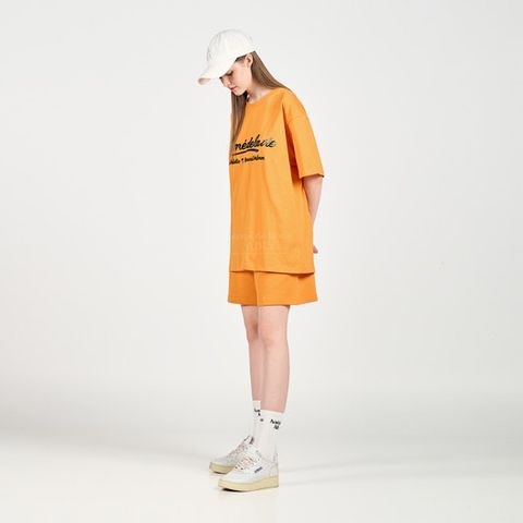 ADLV GEL PRINTING LOGO SHORT SLEEVE T-SHIRT ORANGE
