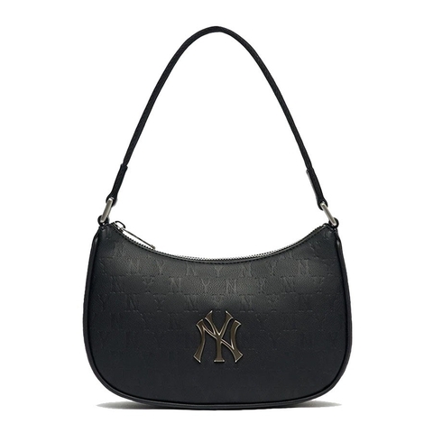 MLB Monogram Embossed Hobo Bag New York Yankees