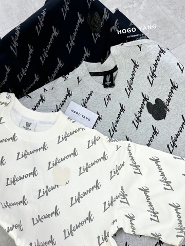 LIFE WORK T-SHIRT LW242TS070-1 BLACK
